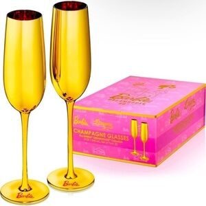 Gold Barbie Champagne glasses